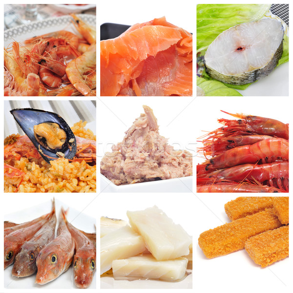 seafood collage Stock photo © nito