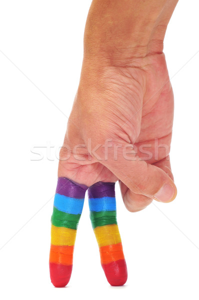 gay fingers walking Stock photo © nito