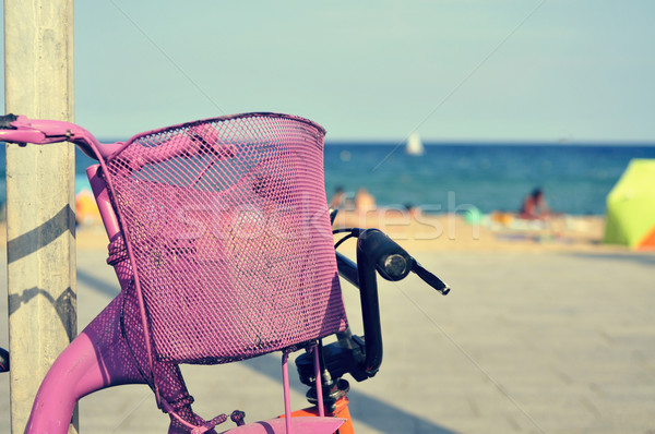 bicycles in the beach, with a filter effect Stock photo © nito