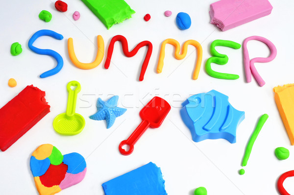 text summer made from modelling clay Stock photo © nito