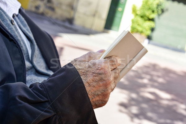 Stock foto: Alte · Lesung · Buch · alten