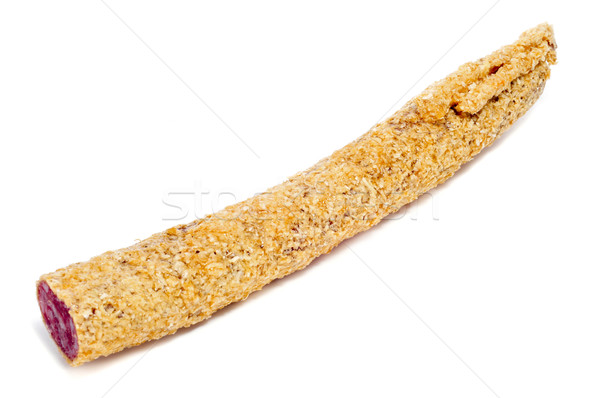 fuet, a spanish sausage, coated with onion Stock photo © nito