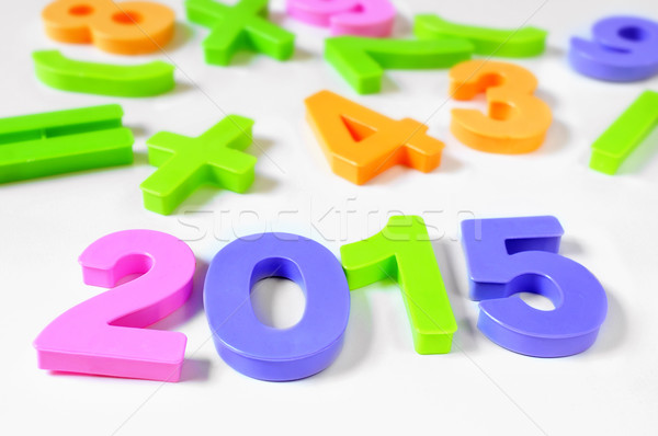 2015 año nuevo plástico números diferente colores Foto stock © nito