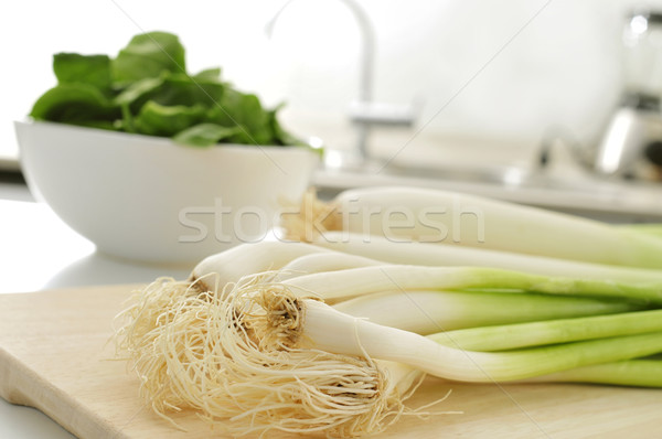 raw vegetables on the countertop of a kitchen Stock photo © nito