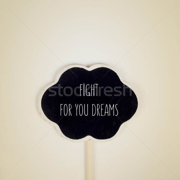 text fight for your dreams written in a thought bubble Stock photo © nito