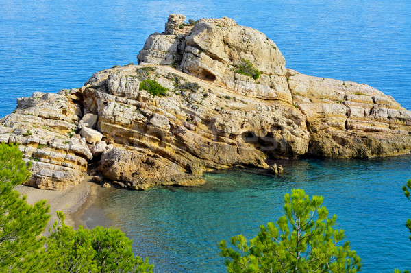 Déchirée plage Espagne vue vieux [[stock_photo]] © nito