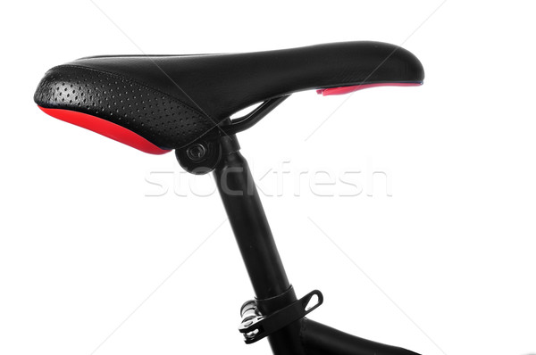 [[stock_photo]]: Vélo · selle · siège · post · blanche