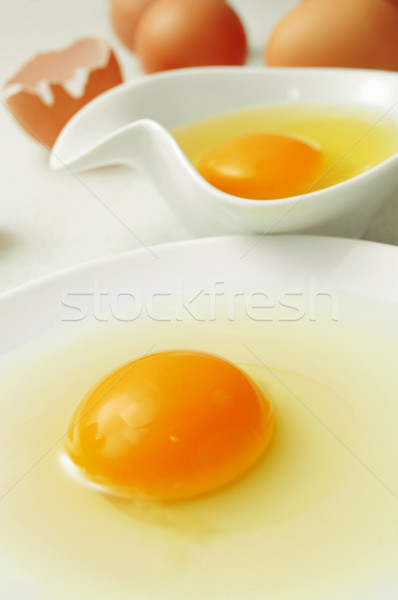 cracked chicken eggs Stock photo © nito