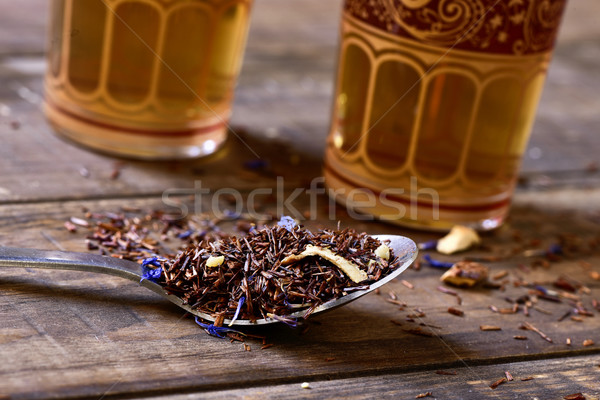 rooibos tea mixed with flowers, dry fruits and herbs Stock photo © nito