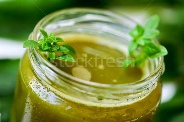 detox smoothie in a jar glass Stock photo © nito