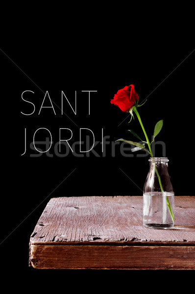 text Sant Jordi, Catalan name for Saint George Day Stock photo © nito