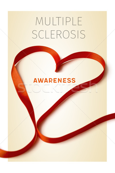orange ribbon and text multiple sclerosis awareness Stock photo © nito