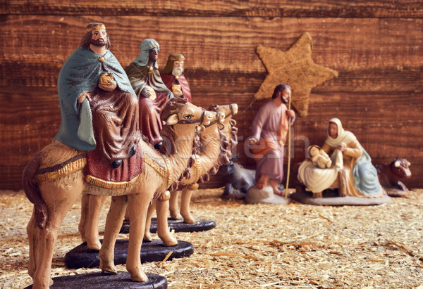 the three kings and the holy family Stock photo © nito