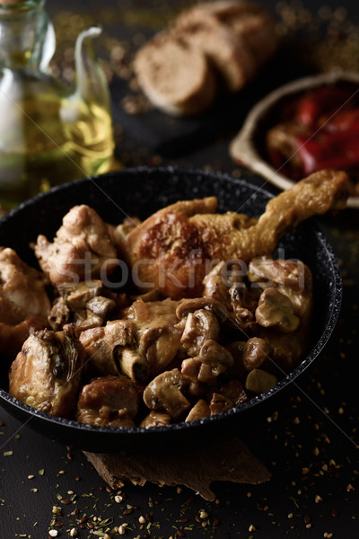 spanish grilled chicken and rabbit Stock photo © nito