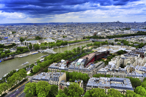 Paris Franta râu oraş inimă Imagine de stoc © nito