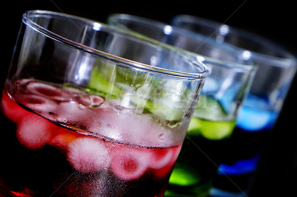 Koktélok közelkép szemüveg különböző színek klub Stock fotó © nito