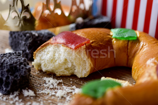 Spaans drie koningen cake traditioneel dag Stockfoto © nito