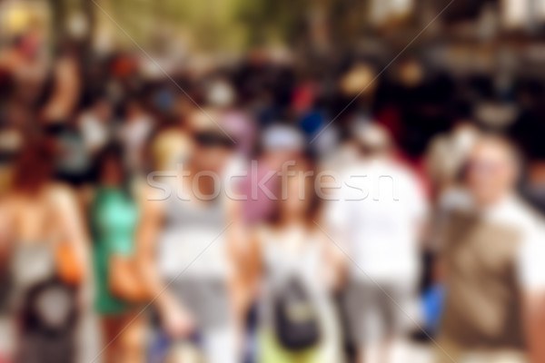 defocused blur background of people walking or marching Stock photo © nito