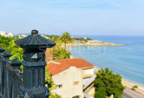 地中海 海 表示 バルコニー 海 ストックフォト © nito