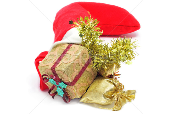 Socke voll Weihnachten Ornamente Stock foto © nito