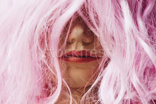 mannequin with a pink wig Stock photo © nito