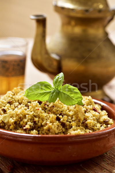 couscous with vegetables and tea Stock photo © nito