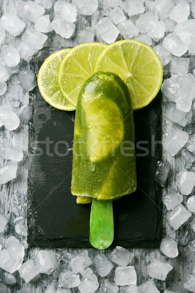 homemade mojito ice pop Stock photo © nito