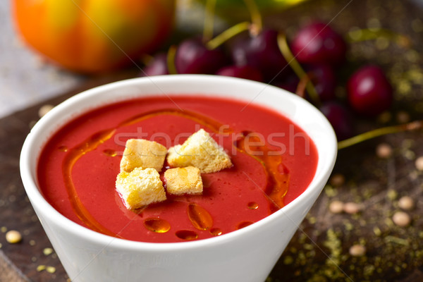 cherry gazpacho, a variation of the spanish dish Stock photo © nito
