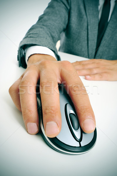 businessman using a computer mouse Stock photo © nito