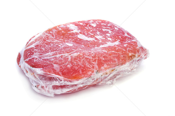 Bevroren gemarineerd varkensvlees lendenen plastic Stockfoto © nito