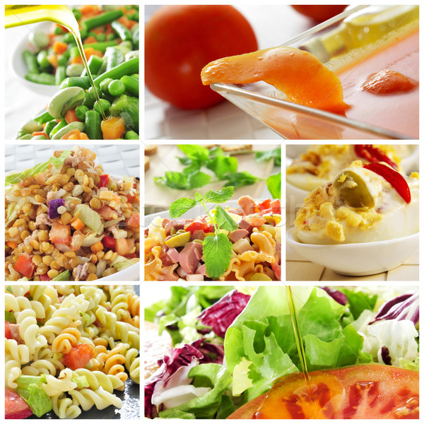 Stock photo: salad collage