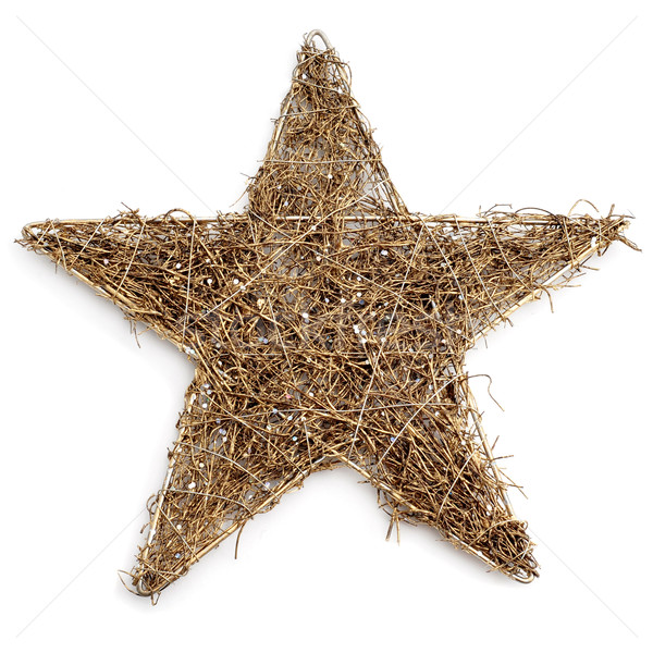Rustiek christmas star witte partij ontwerp Stockfoto © nito