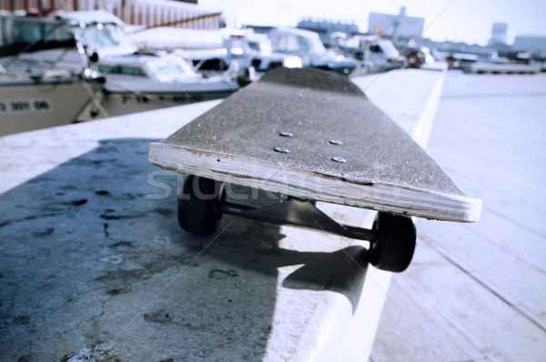 ストックフォト: スケート · ポート · クローズアップ · マリーナ · 多くの · 市