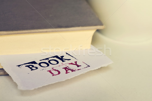 book and text book day in a piece of paper Stock photo © nito
