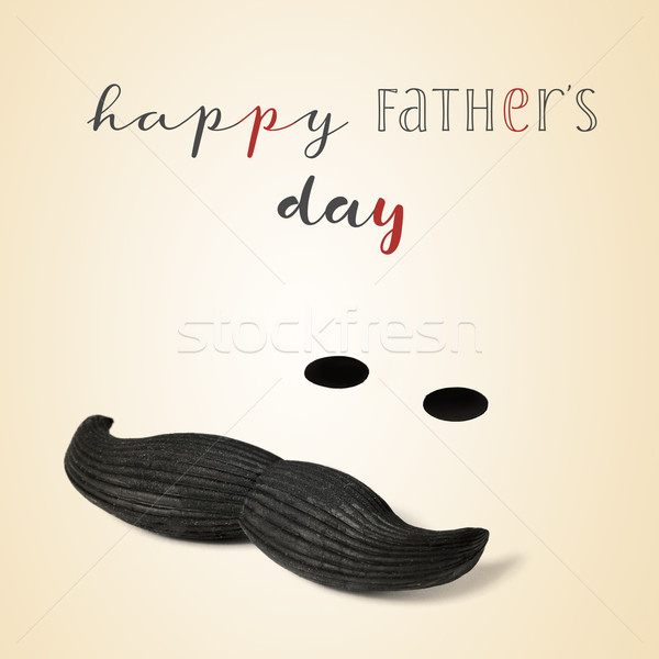 Foto stock: Olhos · bigode · texto · feliz · dia · dos · pais · par · preto