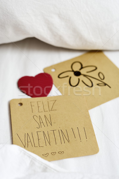 feliz san valentin, happy valentines day in spanish Stock photo © nito