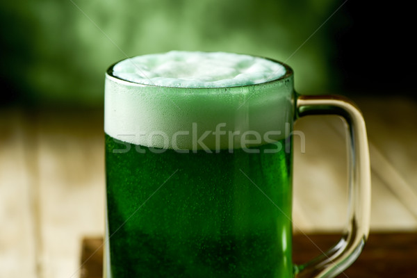 jar with dyed green beer Stock photo © nito