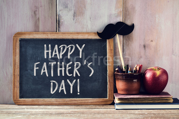 text happy fathers day in a chalkboard Stock photo © nito