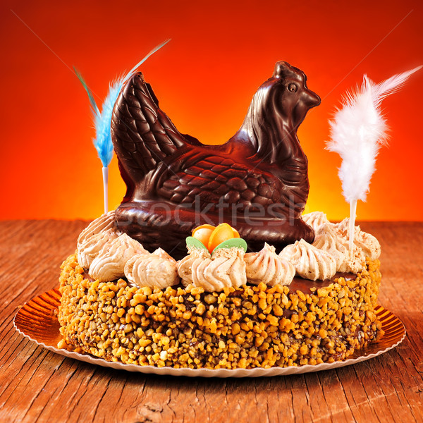 mona de pascua, an ornamented cake eaten in Spain on Easter Mond Stock photo © nito
