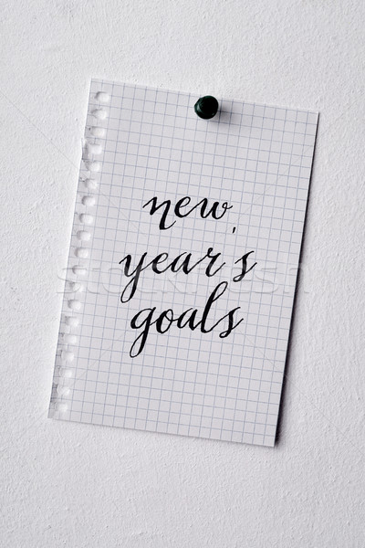text new years goals in a note Stock photo © nito