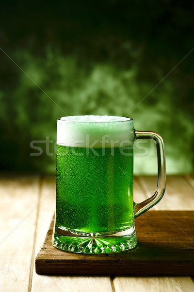Groene bier glas jar Stockfoto © nito