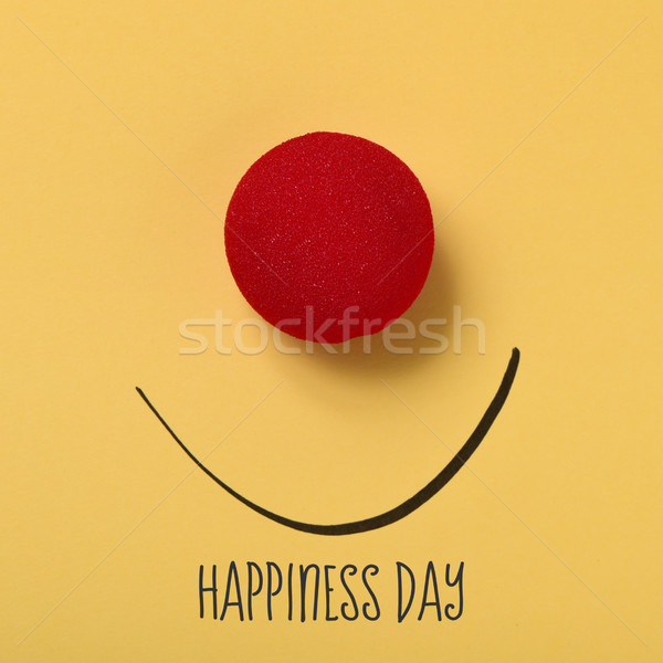 funny face and text happiness day Stock photo © nito