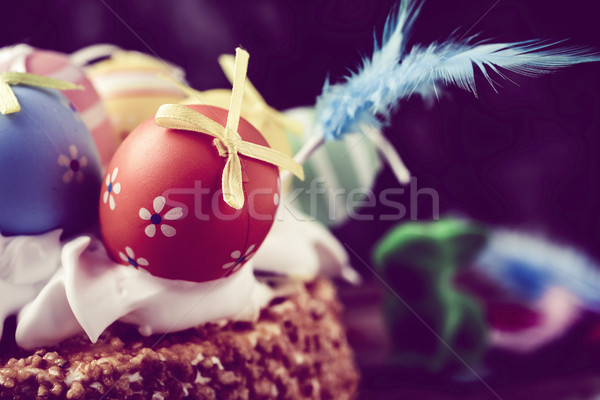 mona de pascua, cake eaten in Spain on Easter Monday Stock photo © nito