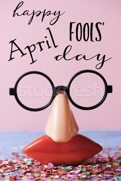 novelty glasses and text happy april fools day Stock photo © nito