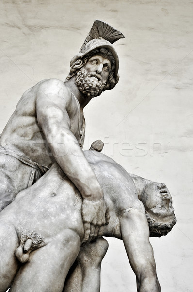 Menelaus supporting the body of Patroclus, in the Loggia dei Lan Stock photo © nito