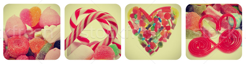 Cuore collage diverso immagini amore Foto d'archivio © nito