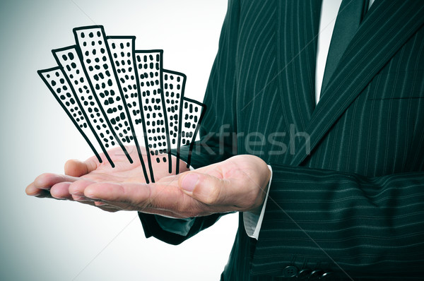 businessman and buildings Stock photo © nito