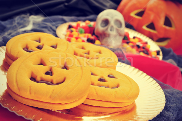 Хэллоуин продовольствие Cookies различный конфеты Сток-фото © nito
