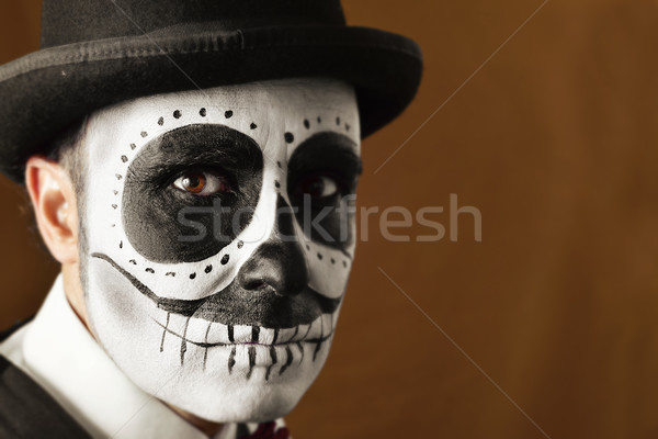 man with calaveras makeup Stock photo © nito