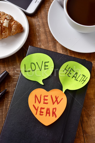 text new year and words love and health Stock photo © nito